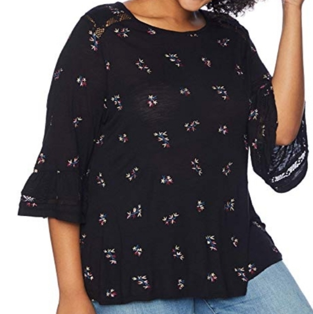 Lucky Brand Multi Swiss Dot Blouse